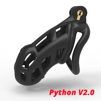 Clearance Price Mamba Python V2.0 Cock Cage 3D Design Custom Chastity Device Lightweight Curved Penis Ring Cobra Adult Sex Toys 5