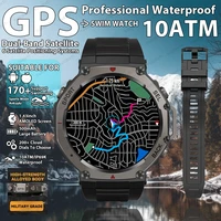 T-Rex 3 GPS Smart Watch 10ATM Waterproof Built-in Dual-band GNSS Compass Military Sport Smartwatch Men 2025 New For Xiaomi Ultra 1