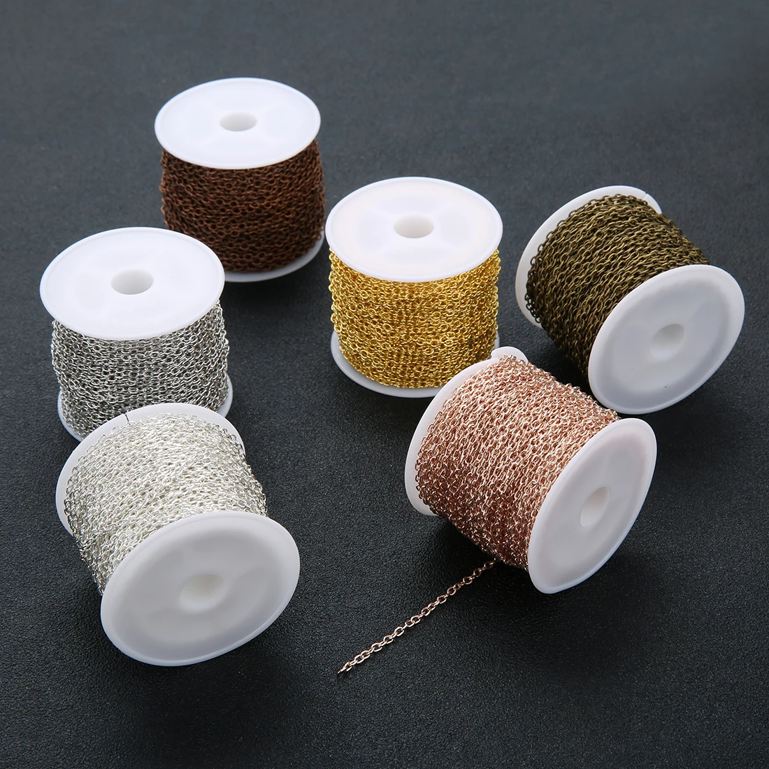 

5-10yard/lot Metal Cross Chains Bulk Link Chains 2-6mm For Jewelry Making Diy Necklace Bracelet Findings Wholesale