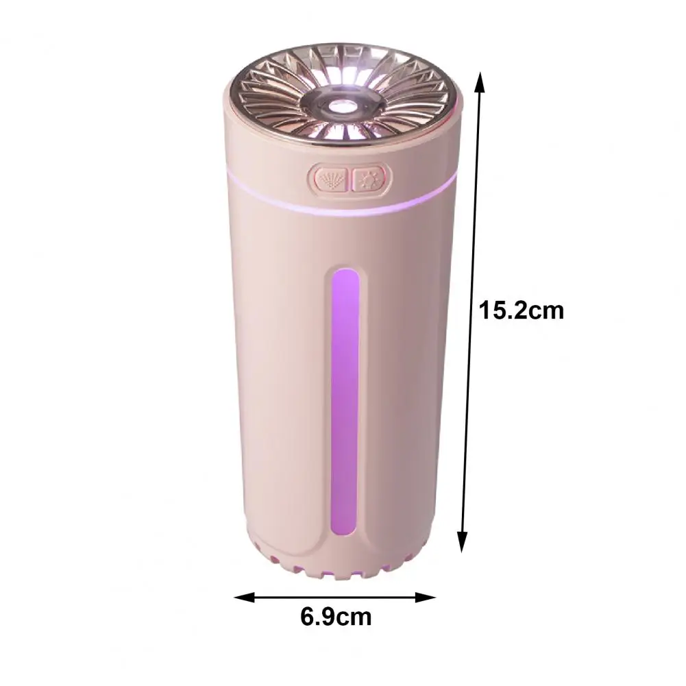 6€02 sur Humidificateur d'Air Rechargeable USB de Bureau Muet 350Ml avec  Lumière - Rose - Humidificateur - Achat & prix
