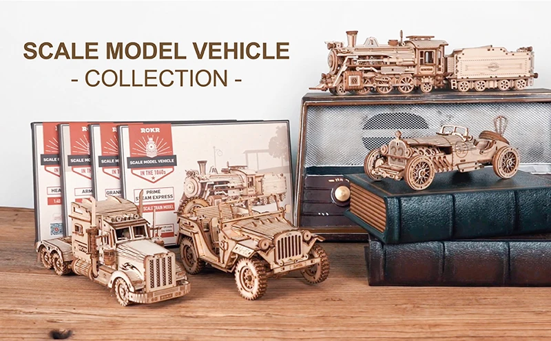 Model 3D Wooden 1:40 Scale Model Vehicle Truck Building Kits for