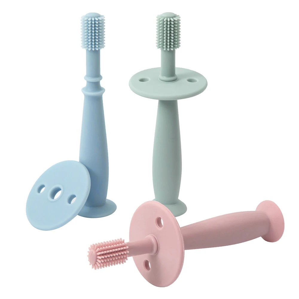 Baby Soft Toothbrush BPA Free Silicone Infant Tooth Teeth Clean Brush Food Grade Silicone Bebes Oral Health Care Kid Items 6