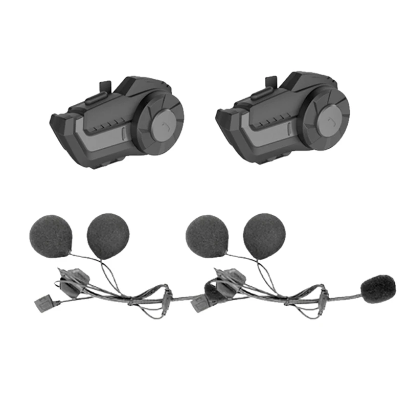 

2 Sets Motorcycle 800M Bluetooth Helmet Intercom 2 Rider Pairing Interphone Headset With DSP CNC Noise Reduction