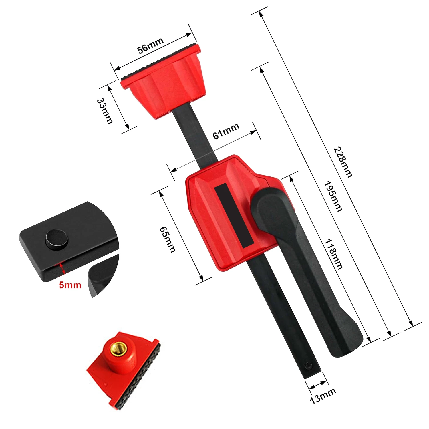 Bench Dog Clamps For Woodworking Wood Clamps Up to 155 Lbs Clamping Force-for Workbench 20mm Dog Hole