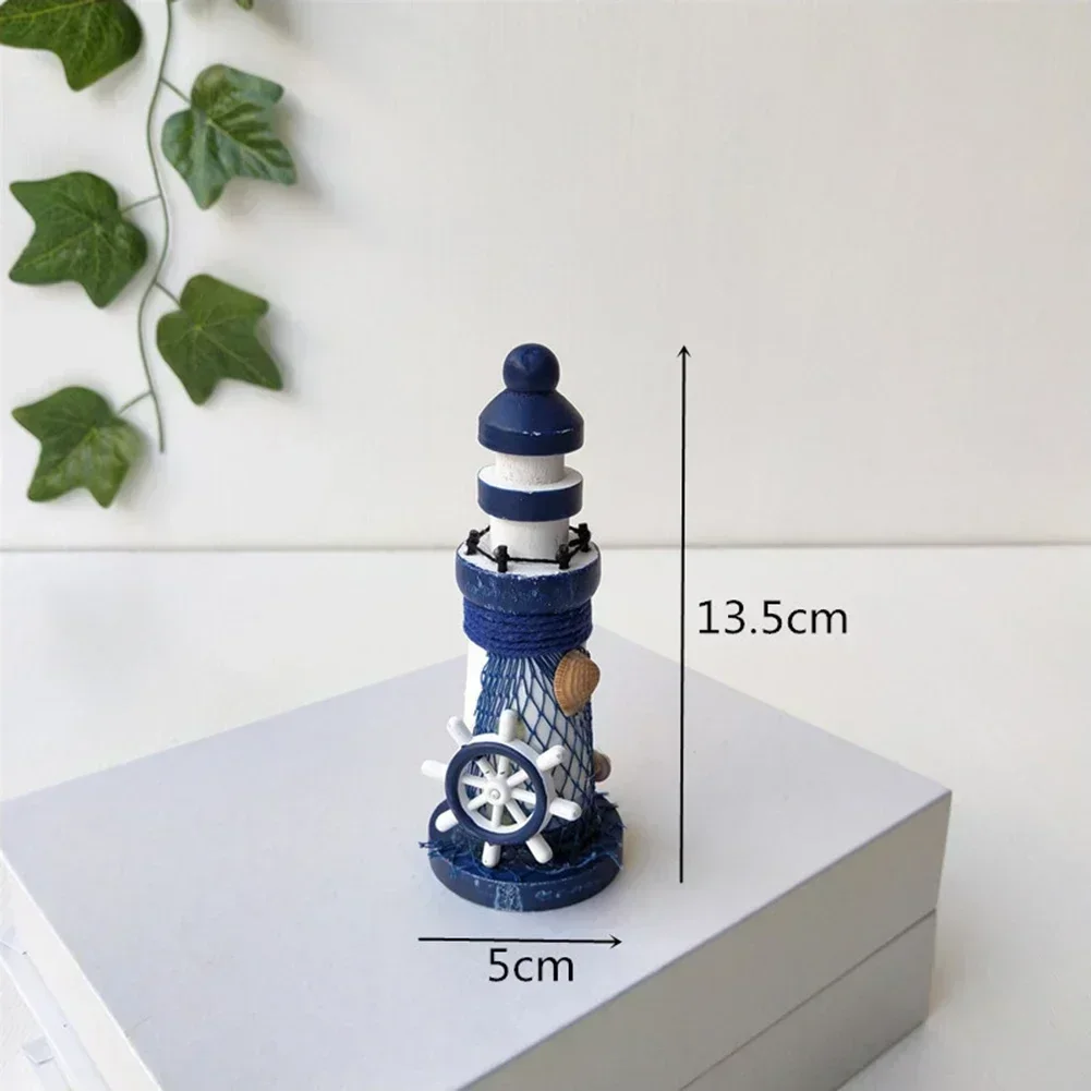 Nautical Lighthouse Ornament Bathrooms Beach-themed Desktop Handmade Beach Decor,ornament crafts
