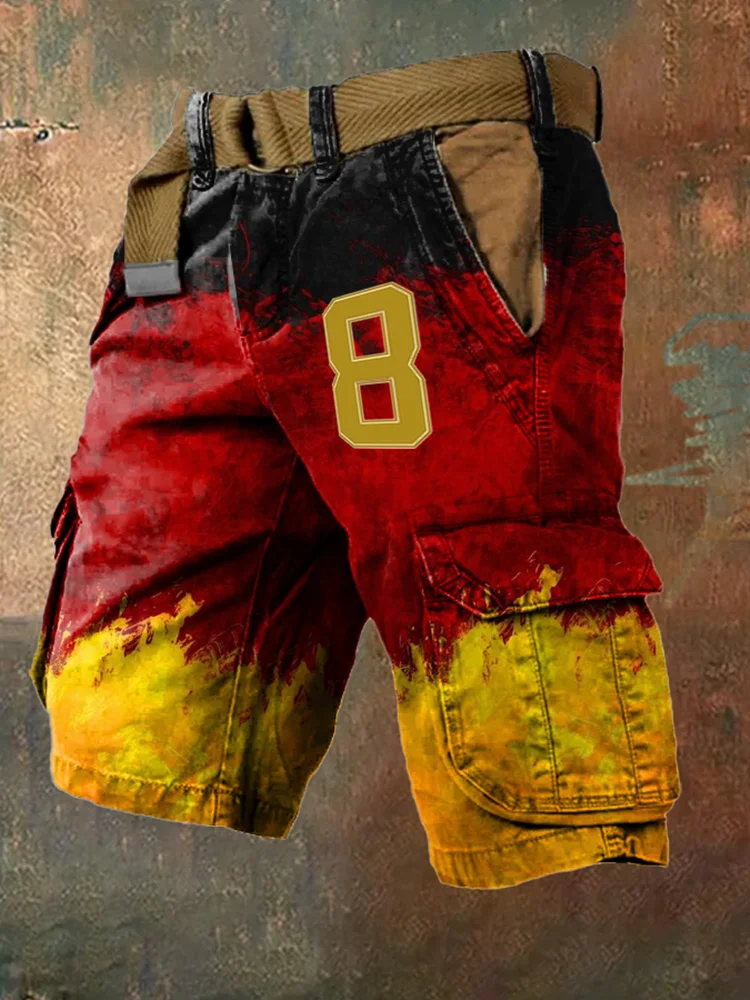 Summer New Cargo Pants Street Trend 3D Printed Cargo Shorts Stylish Sports Comfortable Men's Shorts