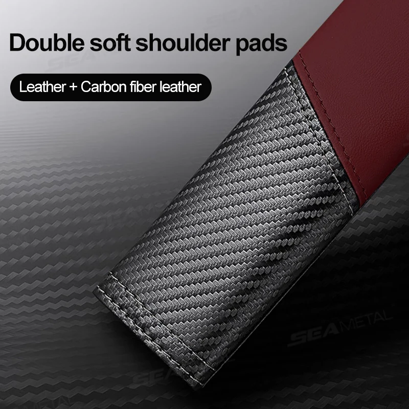 Luxury Leather Car Seat Belt Cushion Soft Shoulder Pad