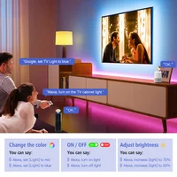 Smart LED Strip Lights RGB 5050 Tuya WiFi Zigbee Phone Control USB LED Flexible Ribbon Tape for TV Backlight Room Home Party 3