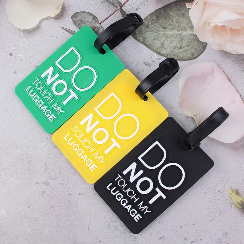 Creative Letter Do NOT Touch My Luggage Cute Travel Accessories Baggage Tags Cartoon Style Fashion Portable PVC Travel Label