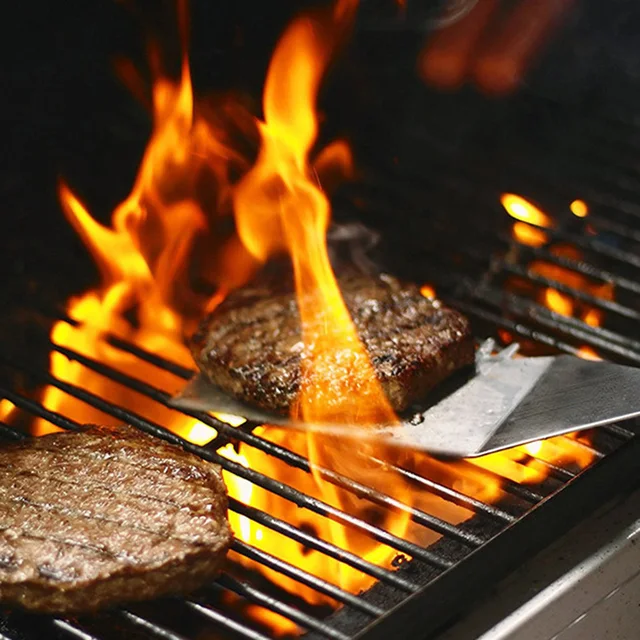 3 Darab Spatula Beállított Rozsdamentes Acél Palacsinta Turner Fa Fogantyú Főzőkaparó A Grill Grilléhez - Image 2
