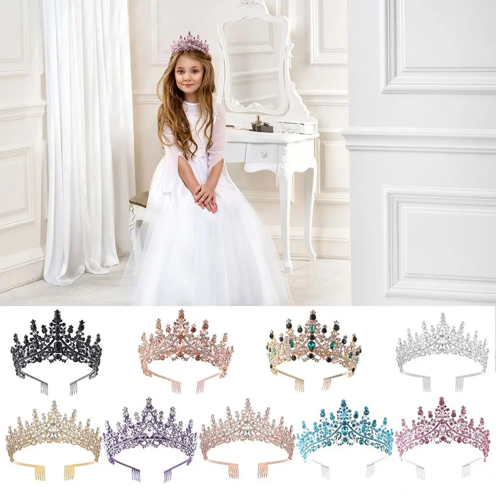 

Hair Hoop Birthday Tiara Crowns Fashion Crystal Hairband Rhinestone Queen Crown Headwear Princess Crown Party Decoration