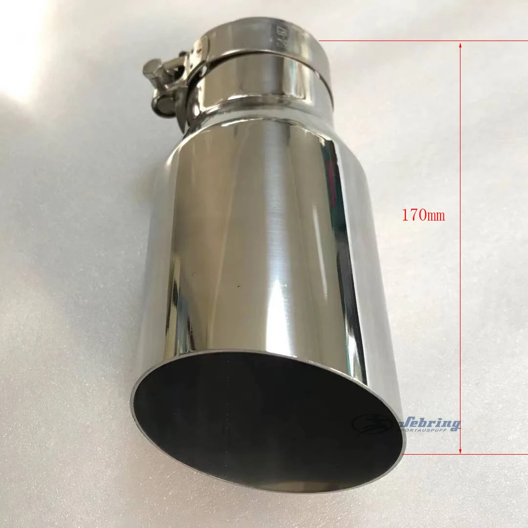 Stainless steel Automobile Exhaust Muffler Tip Slant Edge Universal