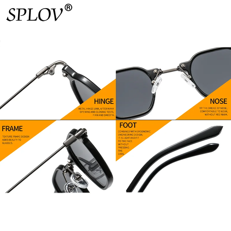 New Square Round Sunglasses Men Women Retro Steam Punk Shades Gradient Glasses Clear Lens Vintage Driving Eyewear Ocean Color