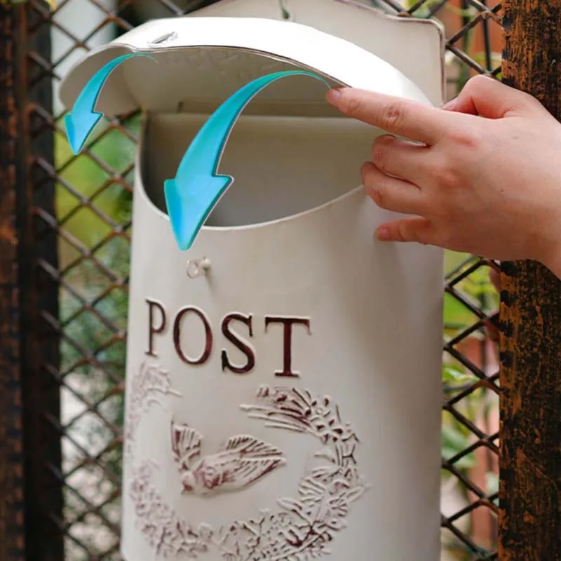 Metal Crafts Wall Mounted Mailbox Newspaper Letterbox Creative Living Room Courtyard Villa Outdoor Decoration