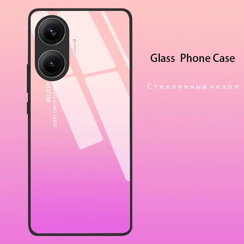 Premium Tempered Glass Hard Back Bumper Case Cover