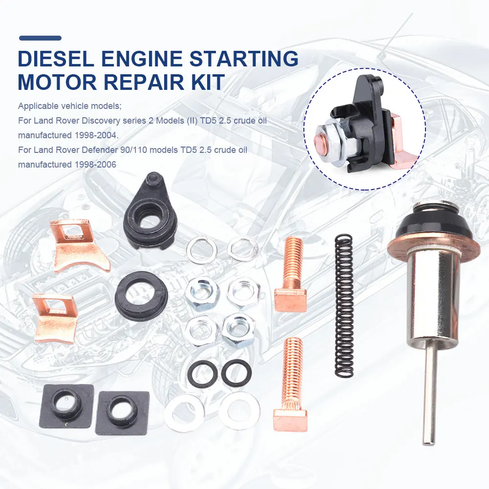 Car Diesel Starting Motor Repair Set 228000-7220 Diesel Starter Motor Accessories NAD101240 For Land Rover Defender TD5 2.5
