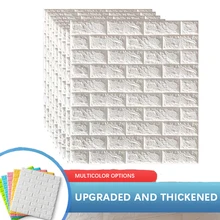 

10PC 3D Wall Sticker Imitation Brick Bedroom Decoration Waterproof Self Adhesive Wallpaper For Living Room TV Backdrop Kitchen