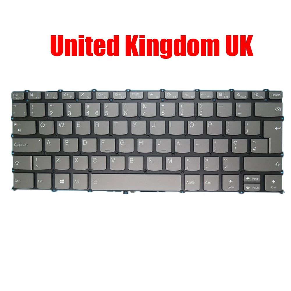 Tastiera Retroilluminata Uk Us Per Lenovo Yoga Slim 7 Pro-14Ach5 O 7 Pro-14Ihu5 7 Pro-14Arh5 -14 Itl5 Inglese Regno Unito Nuovo