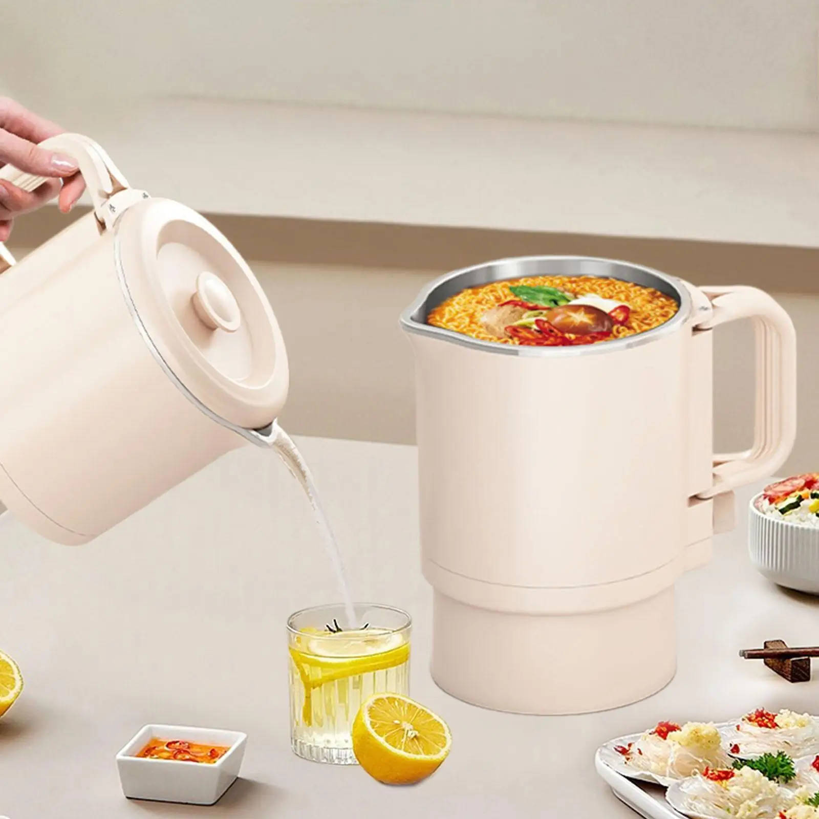 Foldable Travel Electric Kettle 800ml Coffee Kettle for Outdoor Hotel Office 2