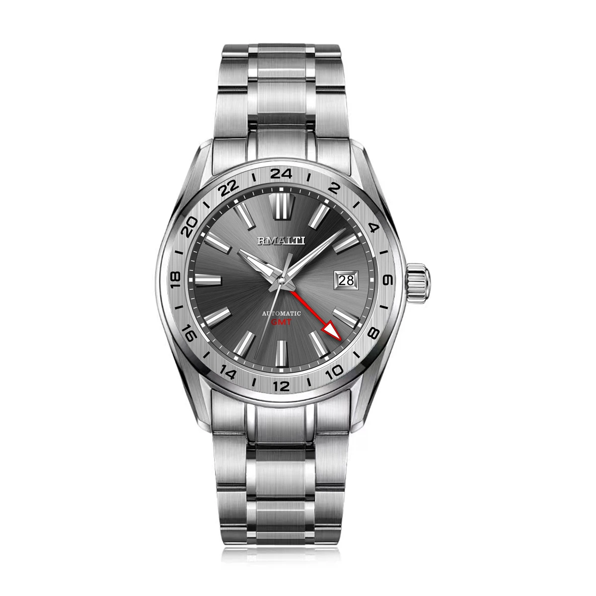 RMALTI New NH34 GMT Man's Watch Steel Bezel Linen Luxury for Man