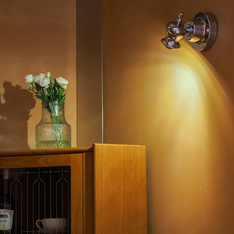 Small Chorme Wall Light 3000K Atmosphere Sconce Art Deco For Bedroom Bedside Stairs Parlor Hotel