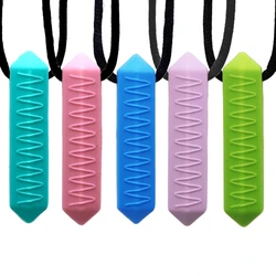 Stylish Silicone Pendant Necklace Chew Necklace Sensory Toy Provides Orals Stimulation Relieves Discomfort for All Age