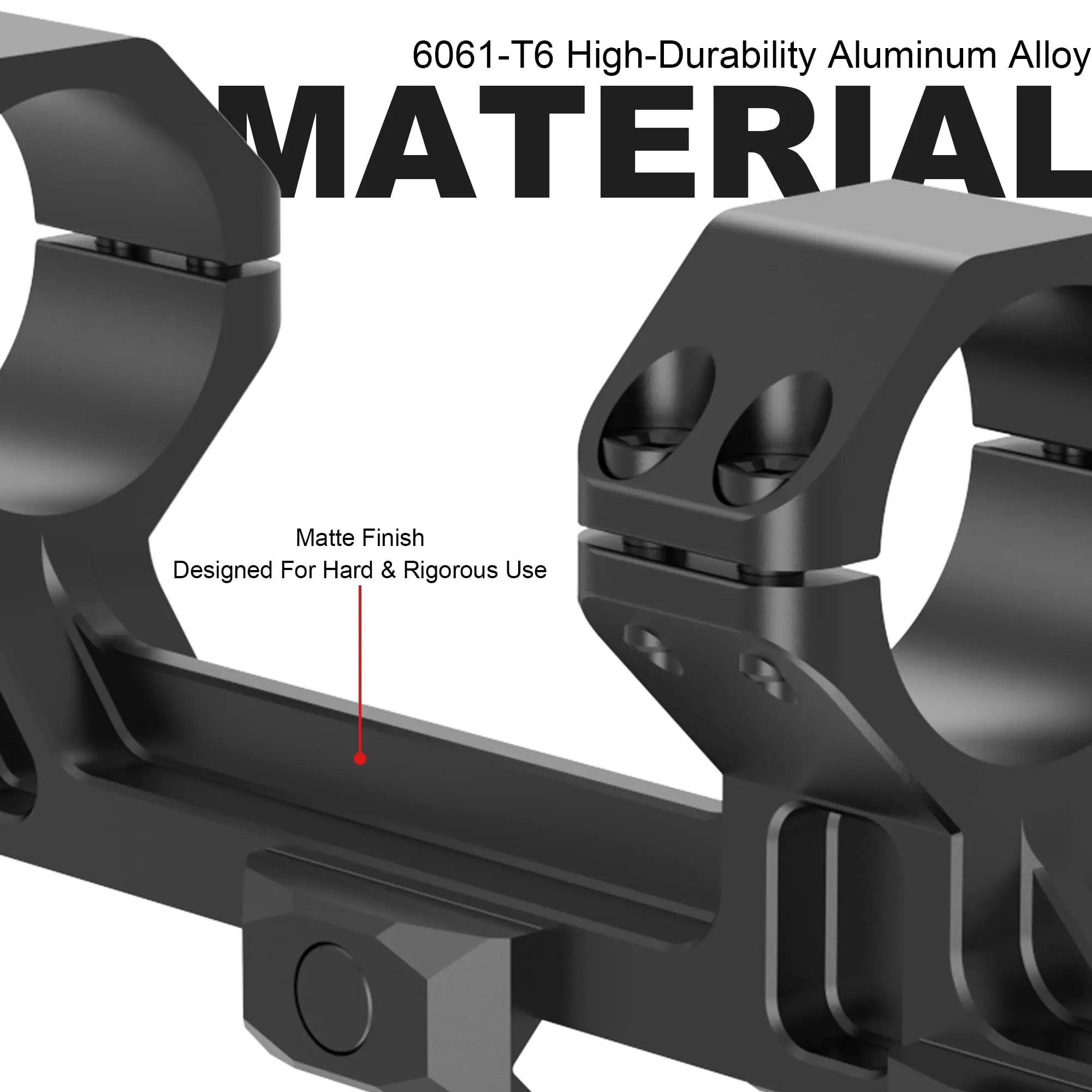 X-Accu 30Mm One-Piece Extended Picatinny AR Mount 0/20 Moa Type Ar Platform Tactical Picatinny Mount