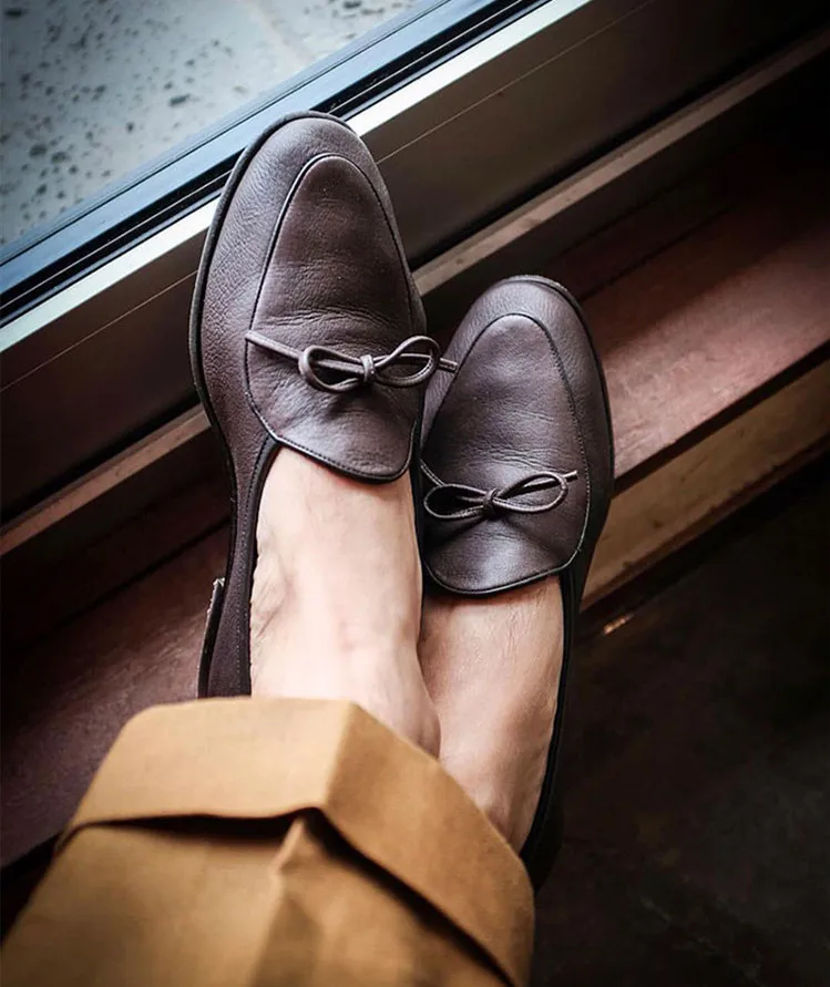 

men summer Loafers British Casual Shoes a Pedal Loafers Wild Formal Dress Men Loafers