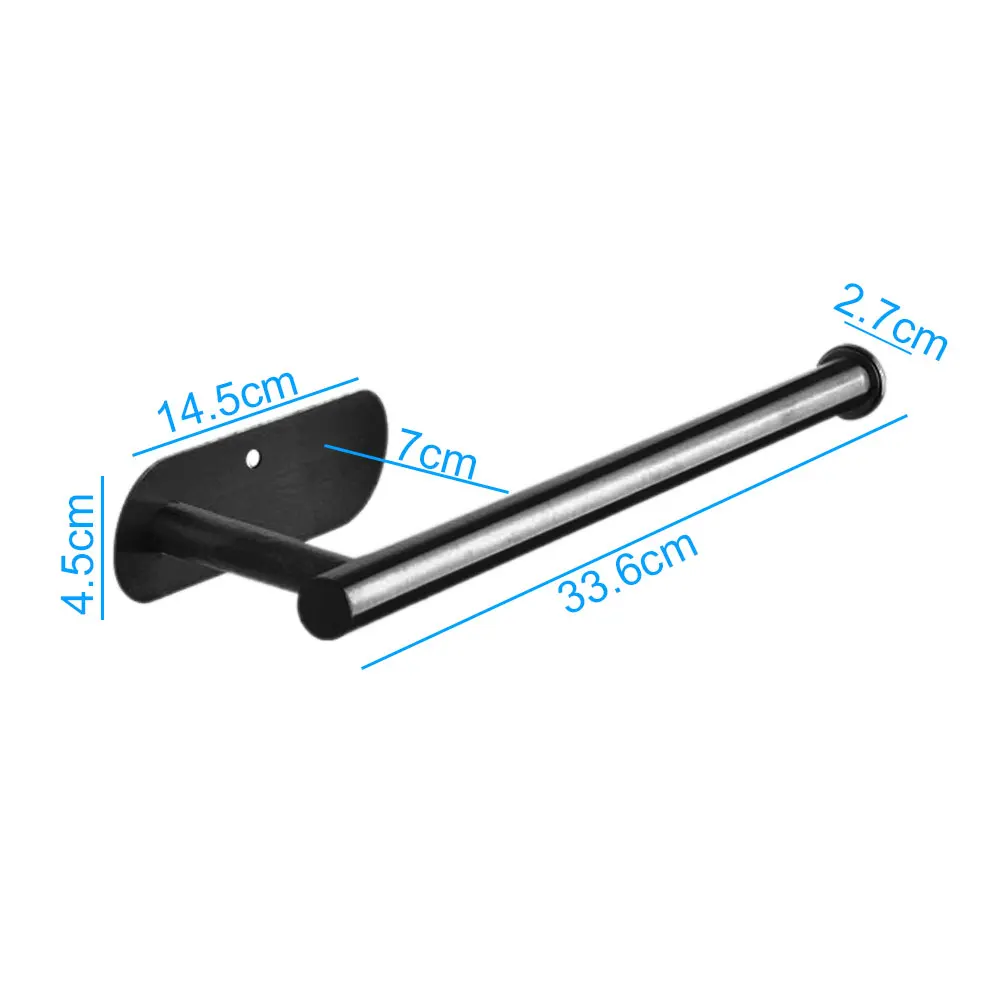 Wall Mounted Paper Towel Holders 1/2Pcs Self Adhesive SUS304 Stainless Steel Paper Towel Long Roll Hanger Kitchen Bathroom