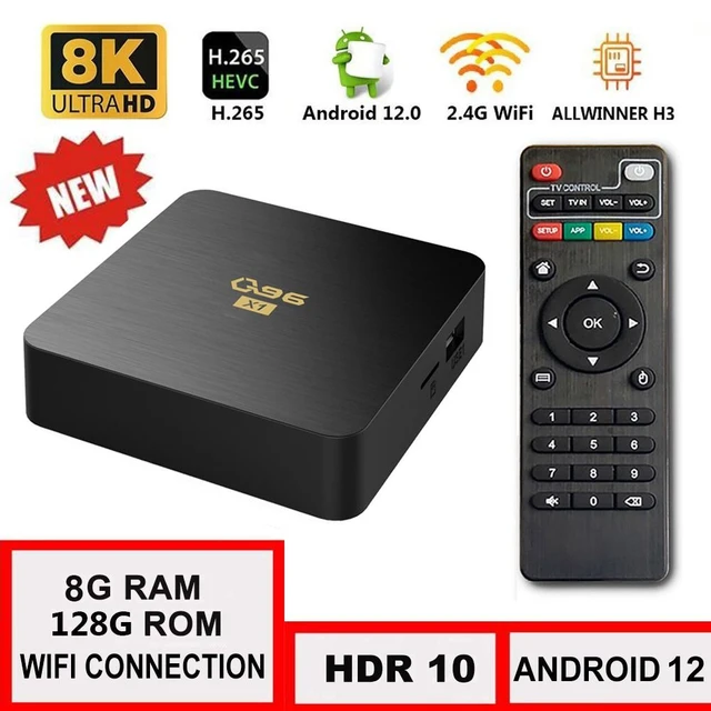 2.4G 5G WIFI Android 10.0 WiFi Media Player Smart TV Box Set Top Box Q96 TV  Box