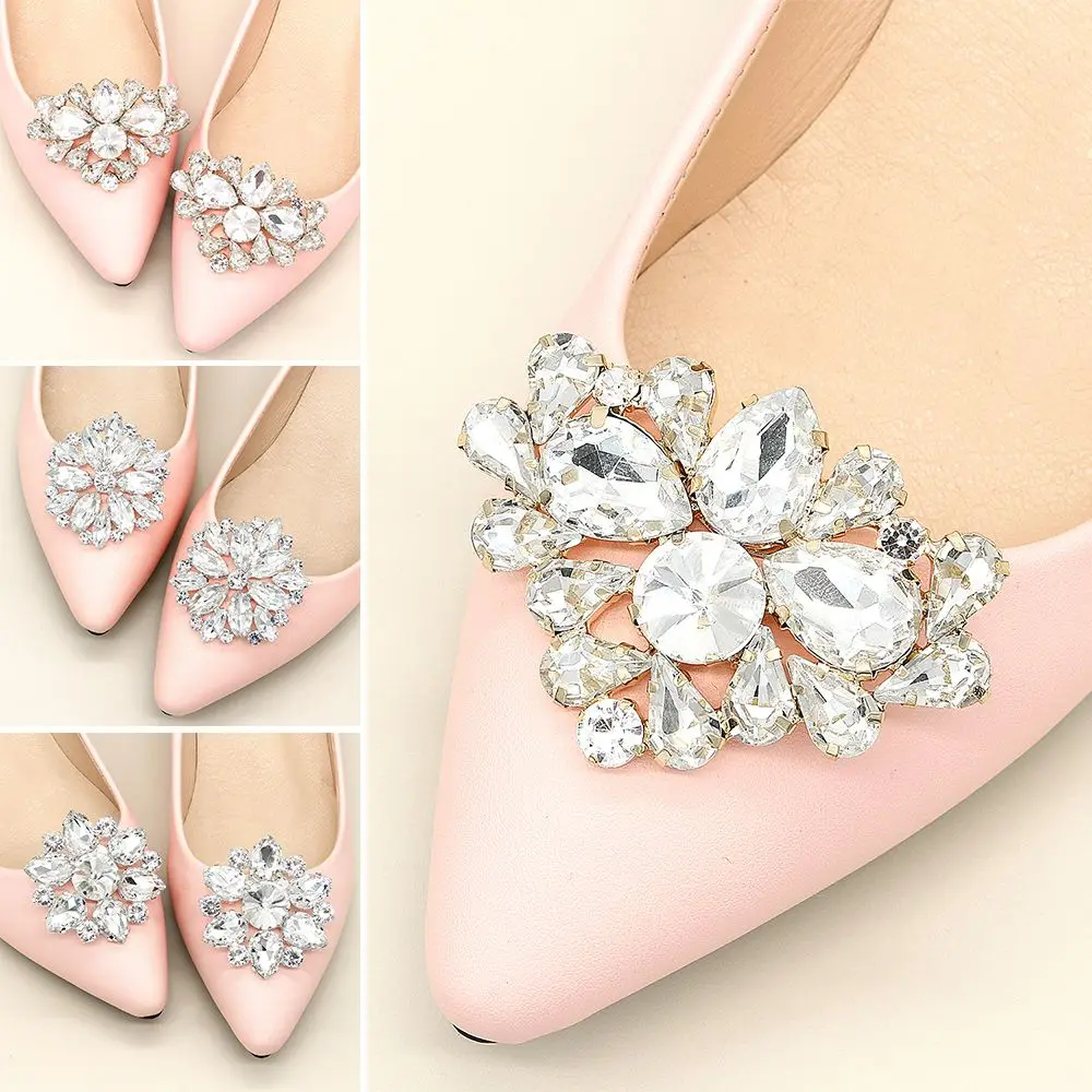 Rhinestone Wedding Shoe Clips Decorations Charm Buckle