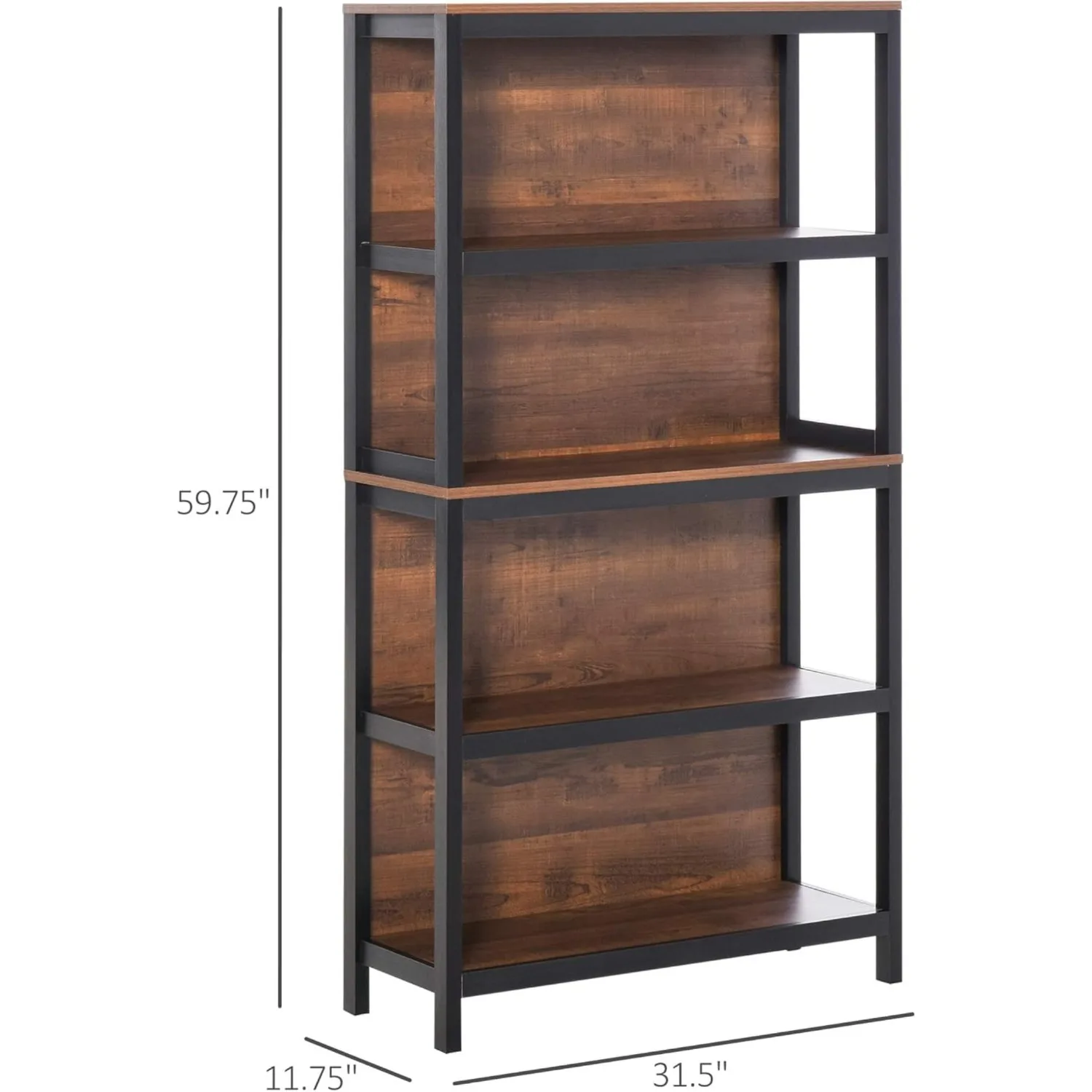 4-Tier Bookshelf Storage Shelf 3