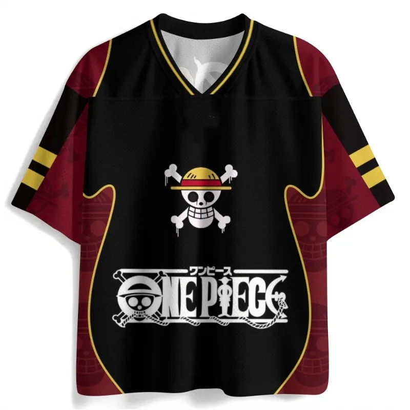 2026 _ New Style _ Fashion _ One Piece Anime _ Fun Jerseys _ Luffy _ Campus Style Short Sleeves _ Sports Style Mesh Fabric 4