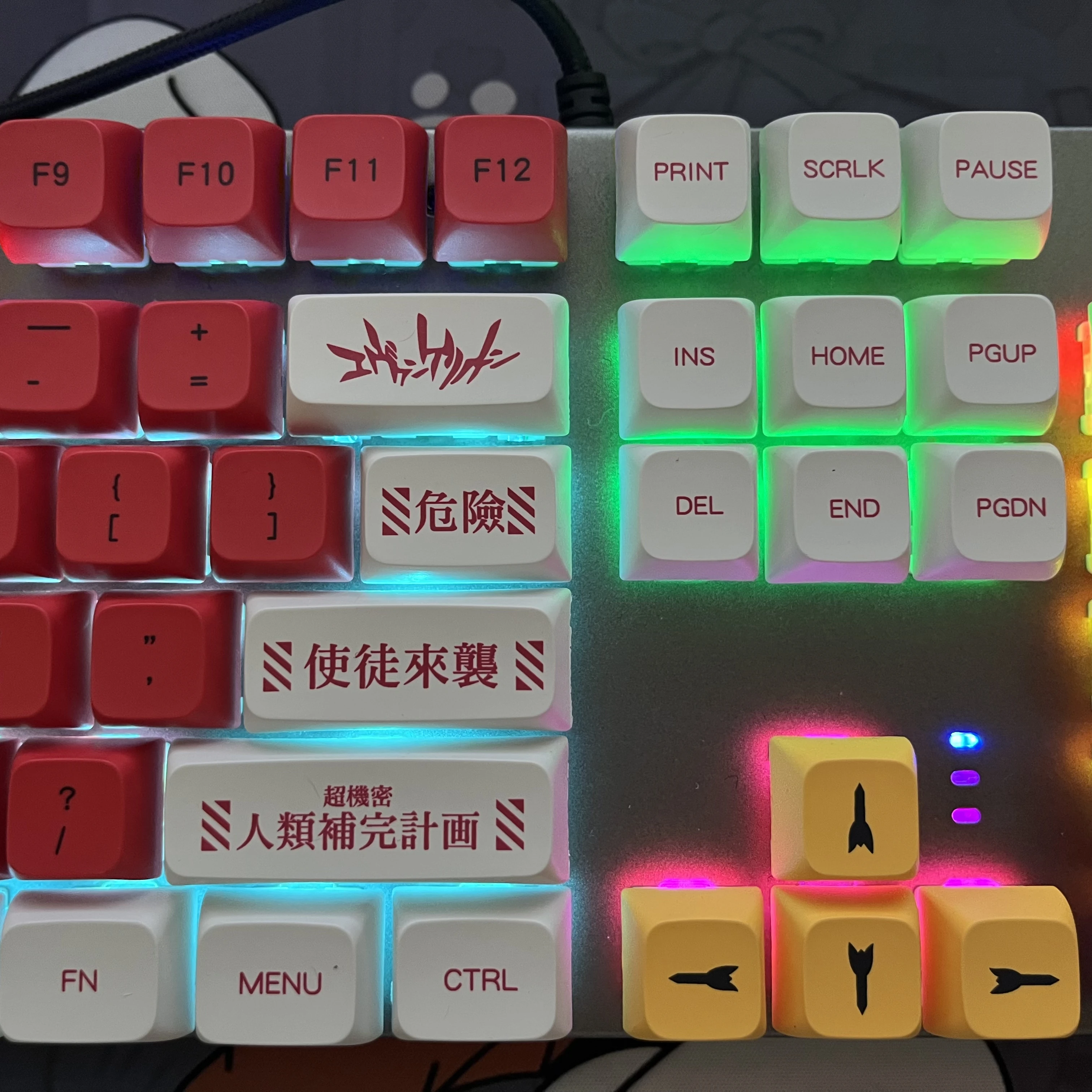 Keycaps 138 Chaves Eva Segunda Máquina Sublimação Pbt Qx1 Perfil Altura Xda Faça Você Mesmo Ball Cap Teclado Mecânico Evangelion02 - Imagem 3