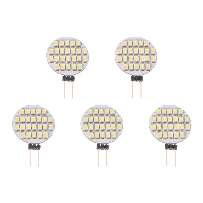 

5X 24 SMD LED Spot Light Bulb Lamp G4 Real White DC 12V