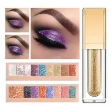 

Fashion Metallic Party Makeup Shimmer Shiny Liquid Eyeshadow Eyeliner Gel Combination Eye Cosmetic Glitter Highlight