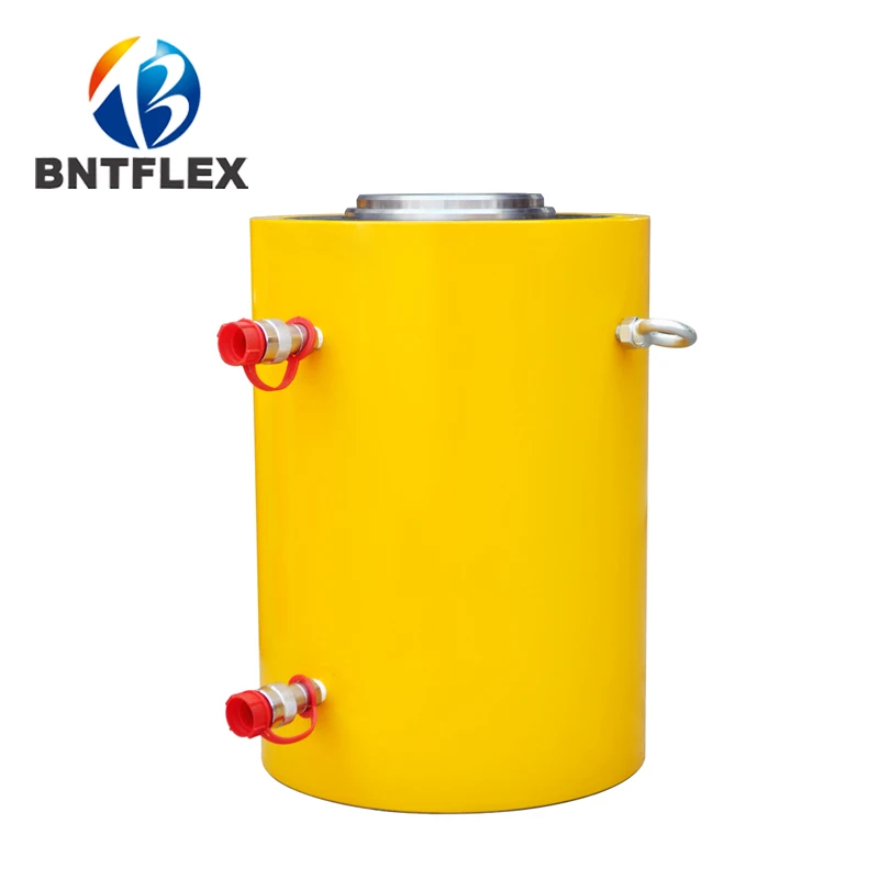 Two-way Lifting large-tonnage hydraulic jack long-stroke separation type 400-ton 200mm Stroke bridge synchronization cylinder 1100mm travels hydraulic oil cylinder heavy duty bidirectional lifting small wood splitter 5 tonnage hydraulic ram