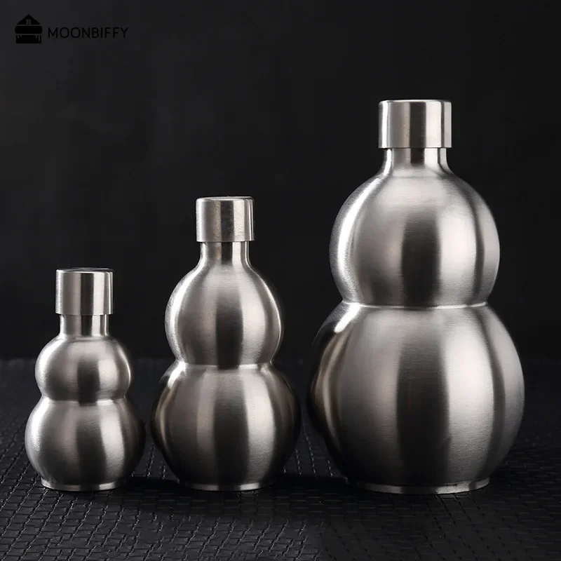 Description Picture 4 of itemPortable Hip Flask Wine Jug Gourd Bottle, 500ml 1500ml 2500ml Water Stainless Steel for Outdoor Boating Bday Accessories Gift