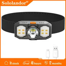 

Headlight With Built-in Battery USB Rechargeable Mini Flashlight Lantern COB LED Headlamp Camping Bright Light Torch 6000K Lamp