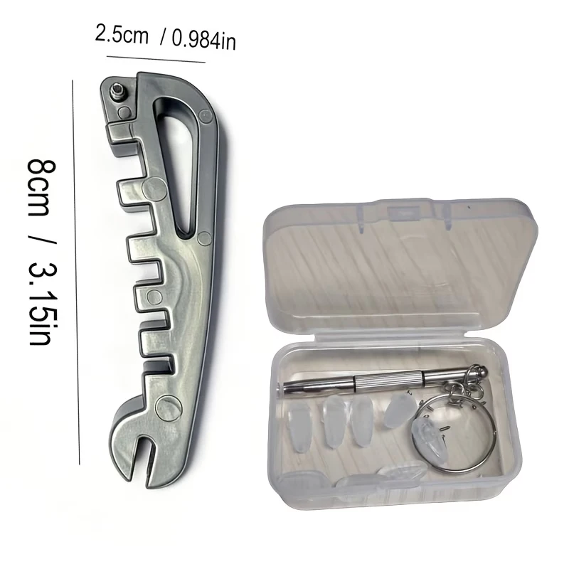 3-in-1 드라이버 키트가 포함된 안경테 조정 도구 - DIY 안경 수리 및 조임을 위한 템플 암 및 코받침 조정기