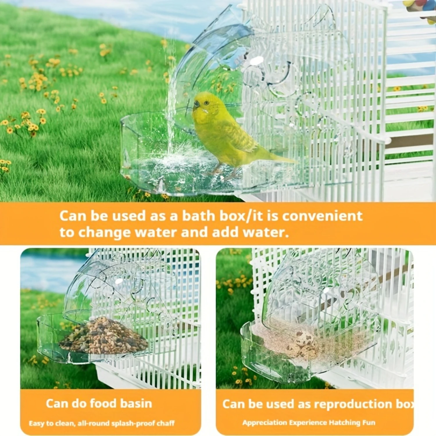 Box Large Space for Parakeets and Cockatiels Pet shedding brush Knife Dog accessories Cat brush Grooming