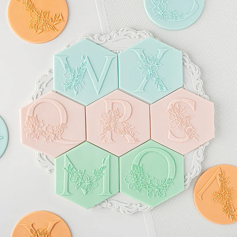 Plant Flower Acrylic Cookie Embosser Cake Design Pastry and Bakery Tool Biscuit Cake Decorating Accessories Embossing Die Stamp