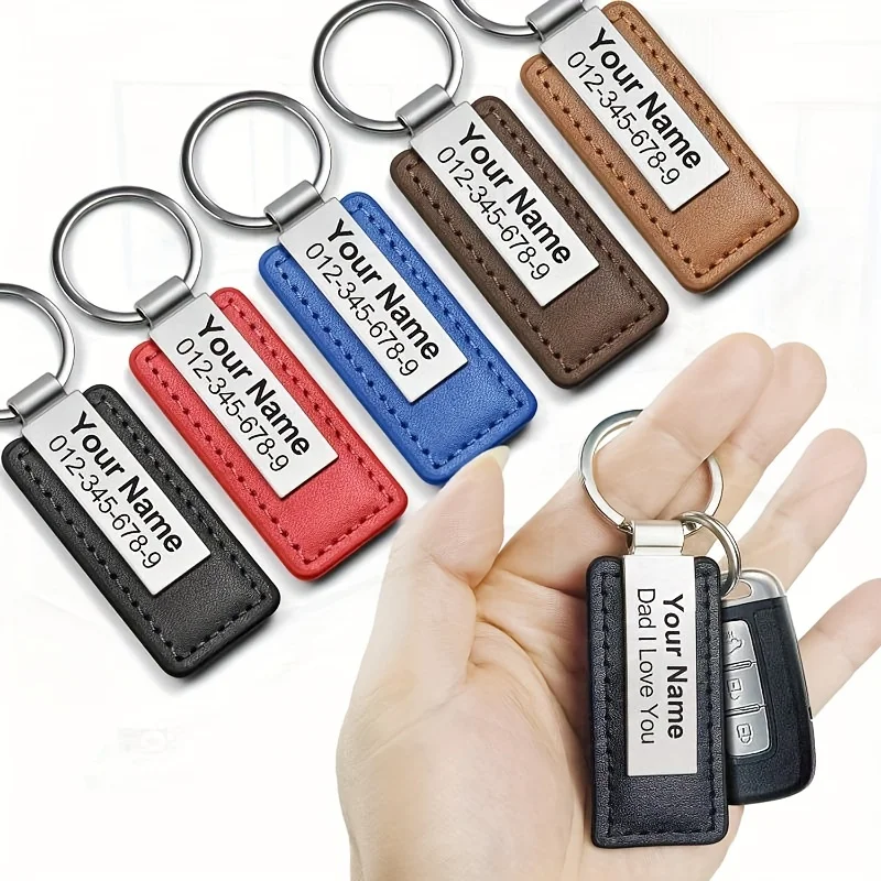 Engravable PU Leather Base for Custom ID Cards and Keychains – Ideal for Business Gifts and Personalization