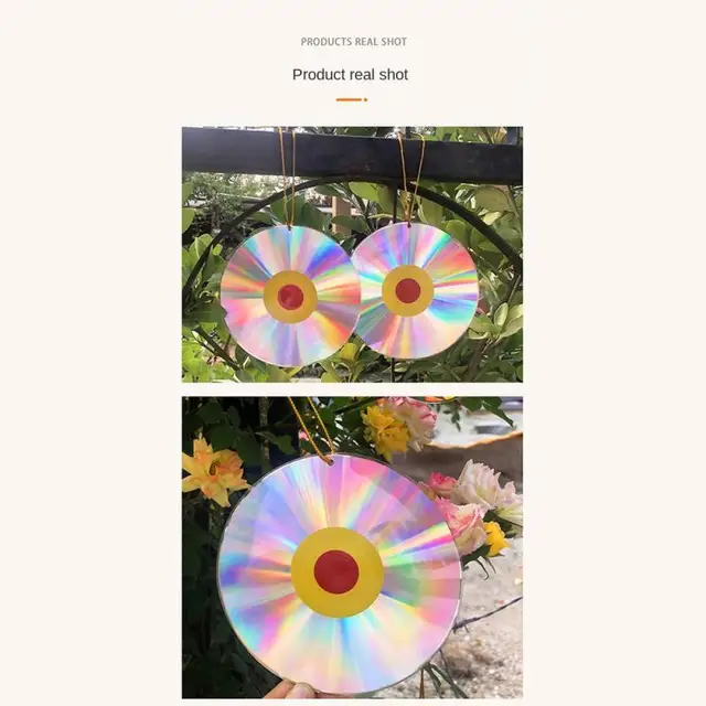 Madártaszító Cd Dupla Oldalú Lézer Tükröződő Riasztó Félelmetes Madár Galambok Harkály Reflektorlemez Kertvezérlő Termékek - Image 3