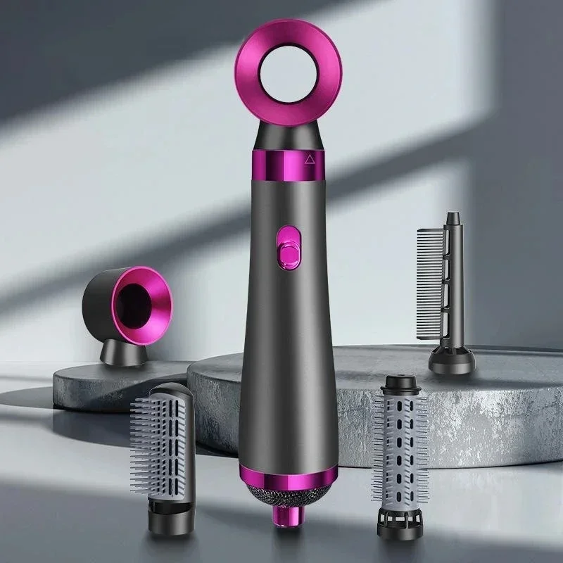5 In 1 Hair Dryer Hot Air Comb Electric Curling Straight Hair Comb Negative Ion Hair Dryer One Step Brush 220V EU 110V US 6
