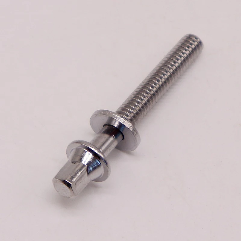 Drum Screws Drum Screw M6 Common Use Standard Outer Square Bolts 10.15.20.25.30.35.40.45.50.55MM Drum Bolts Silver Color Screw 20 Pieces