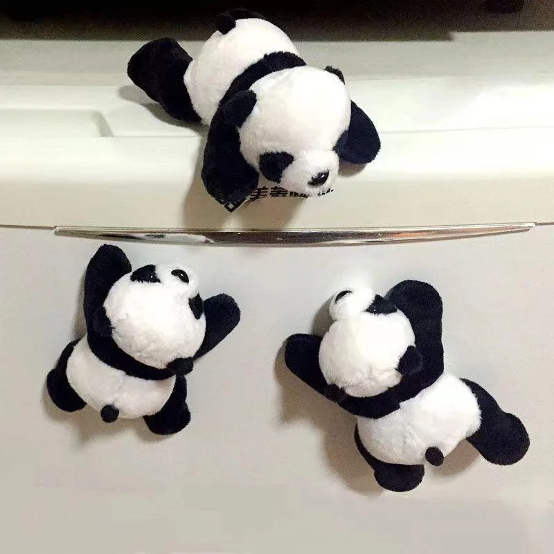

1Pc Cartoon Cute Soft Plush Panda Fridge Strong Magnet Refrigerator Sticker Home Decor Kitchen Accessories