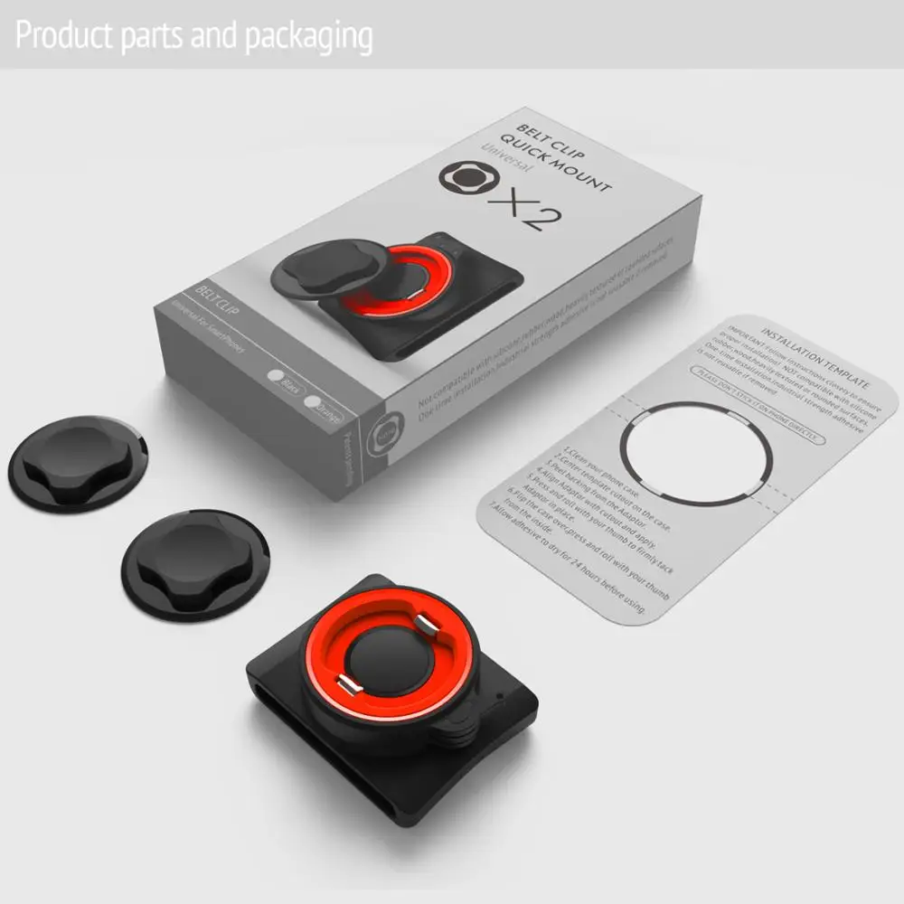 Suporte de Clipe de Correia de Telefone Universal Montagem Rápida Iphone 11 11 Pro 11 Pro Max x xs xs Max xr Samsung Huawei Xiaomi - Image 2