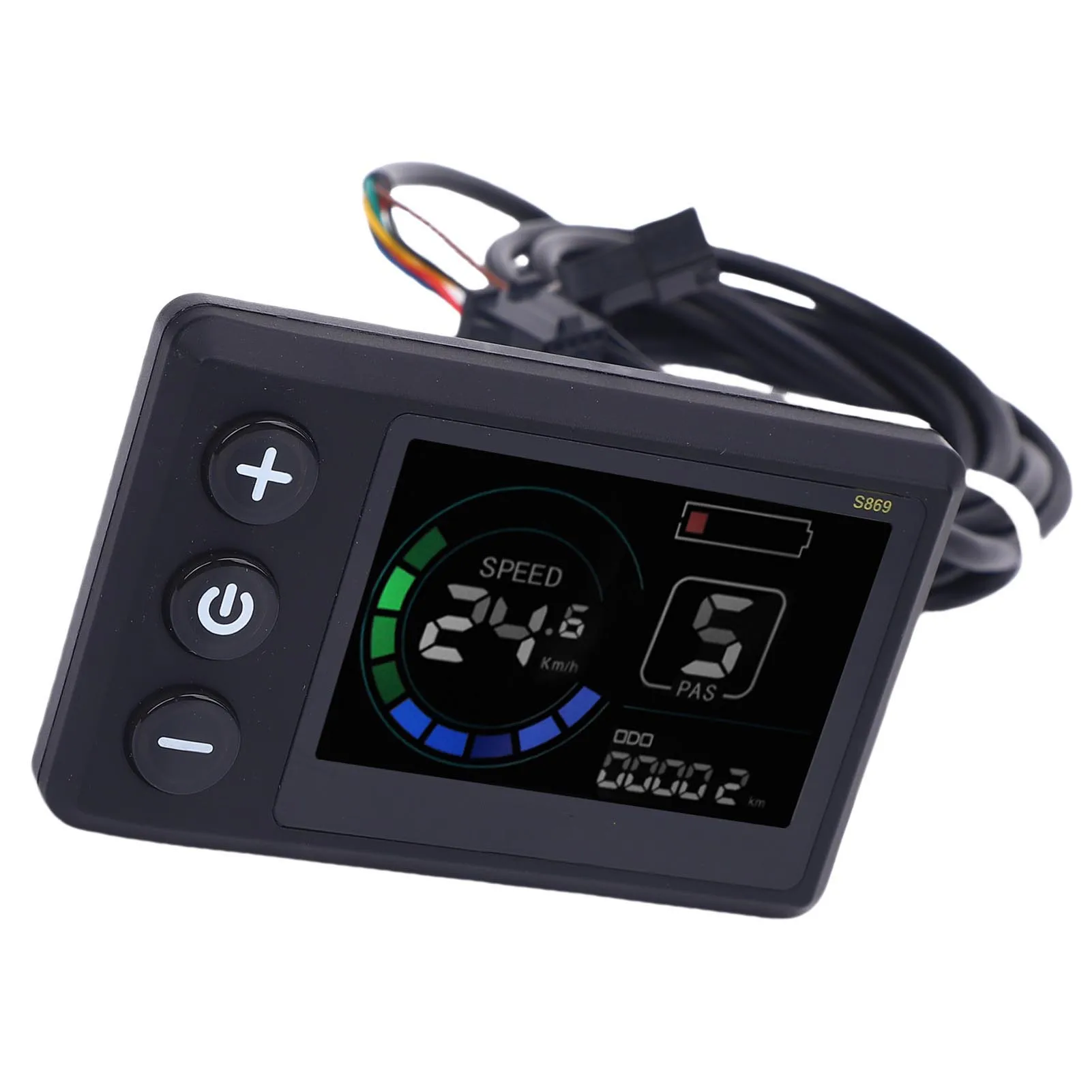 전기 LCD 디스플레이 미터 S869 DC 24V 36V 48V LCD 디스플레이 화면 제어판(전기 자전거 스쿠터용 SM 플러그 포함)