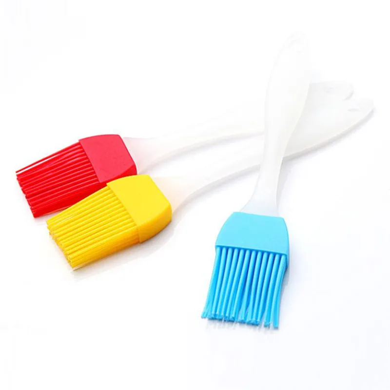 Silicone Spatula Barbecue Brush Cooking BBQ Heat Resistant Oil Condiment Brushes Kitchen Bar Cake Baking Tools Utensil Supplies